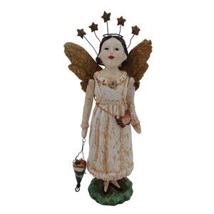 Bethany Lowe Primitive 10in Folk Art Angel Fairy Godmother Figurine Farmhouse